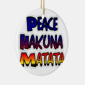 Peace Hakuna Matata Gradient Art Keramisch Ornament (Rechts)