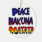 Peace Hakuna Matata Gradient Art Keramisch Ornament (Links)