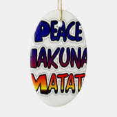 Peace Hakuna Matata Gradient Art Keramisch Ornament (Rechts)