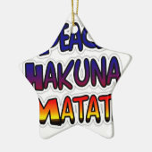 Peace Hakuna Matata Gradient Art Keramisch Ornament (Links)
