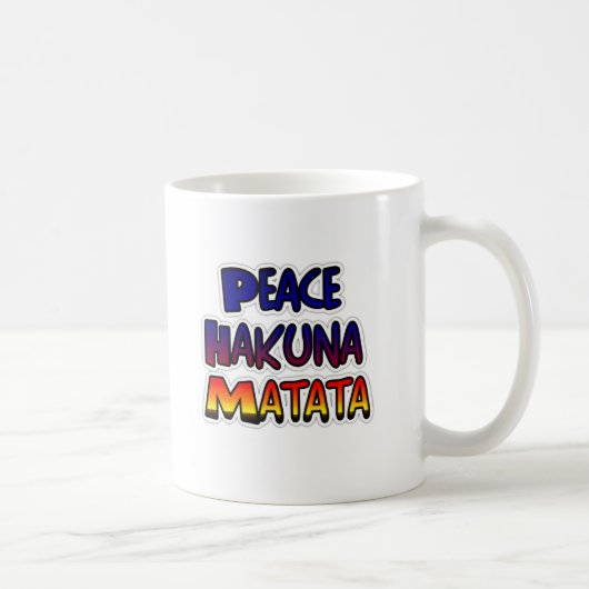 Peace Hakuna Matata Gradient Art Koffiemok (Rechts)