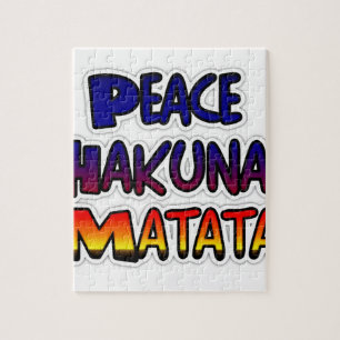Peace Hakuna Matata Gradient Art Legpuzzel