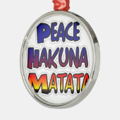 Peace Hakuna Matata Gradient Art Metalen Ornament (Links)