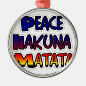 Peace Hakuna Matata Gradient Art Metalen Ornament (Voorkant)