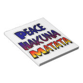 Peace Hakuna Matata Gradient Art Notitieblok (Schuin)