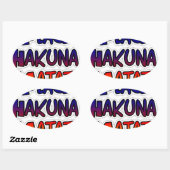 Peace Hakuna Matata Gradient Art Ovale Sticker (Vel)