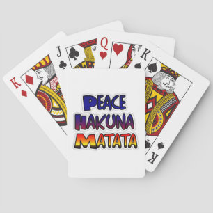 Peace Hakuna Matata Gradient Art Pokerkaarten
