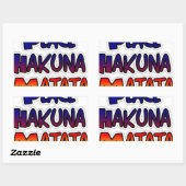 Peace Hakuna Matata Gradient Art Rechthoekige Sticker (Vel)