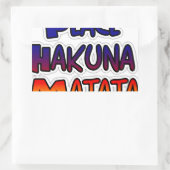 Peace Hakuna Matata Gradient Art Rechthoekige Sticker (Tas)