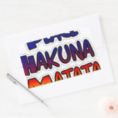 Peace Hakuna Matata Gradient Art Rechthoekige Sticker (Envelop)