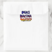 Peace Hakuna Matata Gradient Art Ronde Sticker (Tas)