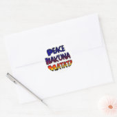 Peace Hakuna Matata Gradient Art Ronde Sticker (Envelop)