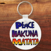 Peace Hakuna Matata Gradient Art Sleutelhanger (Voorkant)