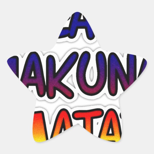 Peace Hakuna Matata Gradient Art Ster Sticker (Voorkant)