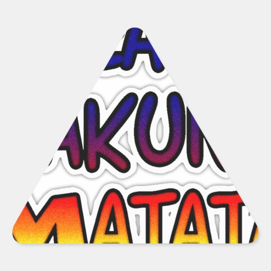 Peace Hakuna Matata Gradient Art Sticker (Voorkant)