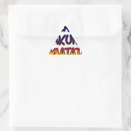 Peace Hakuna Matata Gradient Art Sticker (Tas)
