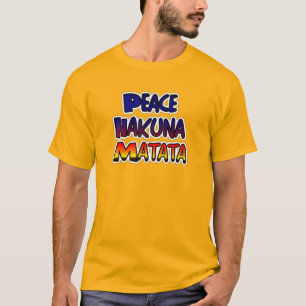 Peace Hakuna Matata Gradient Art T-shirt