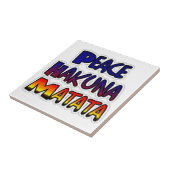 Peace Hakuna Matata Gradient Art Tegeltje (Zijkant)
