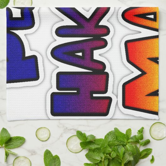 Peace Hakuna Matata Gradient Art Theedoek (Gevouwen)