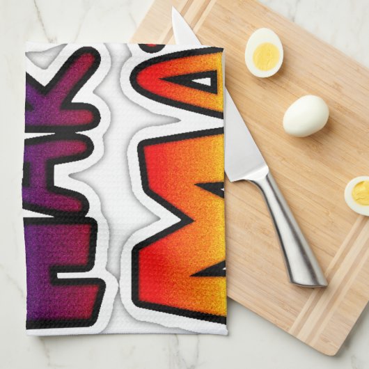 Peace Hakuna Matata Gradient Art Theedoek (Quarter Fold)