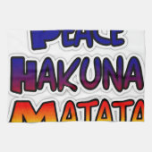 Peace Hakuna Matata Gradient Art Theedoek (Horizontaal)