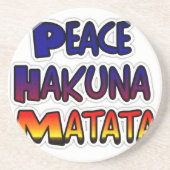 Peace Hakuna Matata Gradient Art Zandsteen Onderzetter (Voorkant)