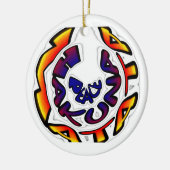 "Peace Hakuna Matata" Kunstcirkelprint Keramisch Ornament (Links)