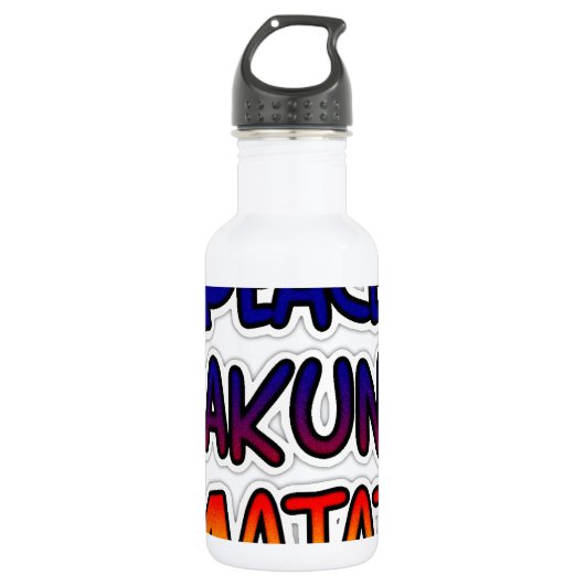 Peace Hakuna Matata Waterfles (Voorkant)