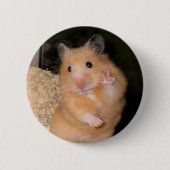 Peace Hamster Meme Pin Button (Voorkant)