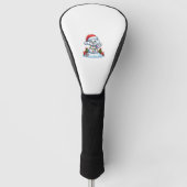 Peace Hand Bichon Frise Kerstverlichting Hond Vrou Golfheadcover (Voorkant)