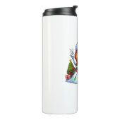 Peace Hand Cavalier King Charles Spaniel Kerstmis Thermosbeker (Gedraaid links)