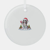 Peace Hand Engelse Springer Spaniel Kersthond Glas Ornament (Voorkant)