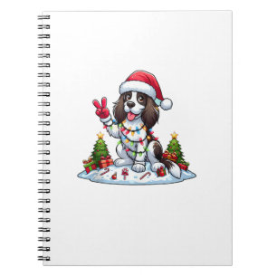 Peace Hand Engelse Springer Spaniel Kersthond Notitieboek