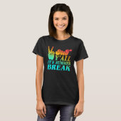 Peace Hand Language Out Y all Its Summer Break Tie T-shirt (Voorkant volledig)