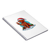 Peace Hand Rhodesian Ridgeback Kerstverlichting WO Notitieboek (Rechterzijde)