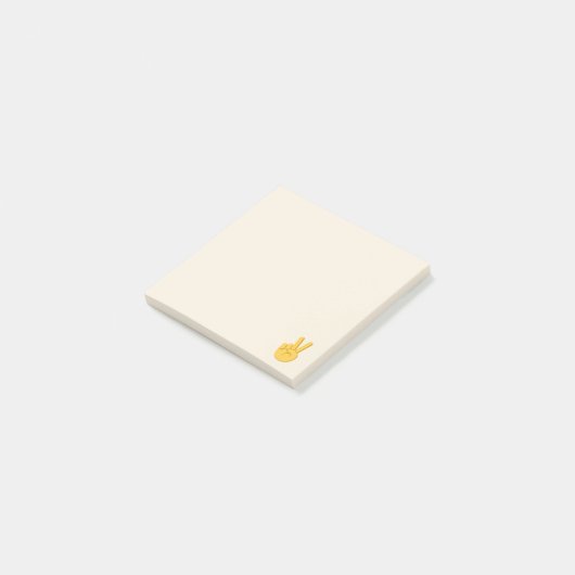 Peace Hand Sign Emoji Post-it® Notes (Schuin)