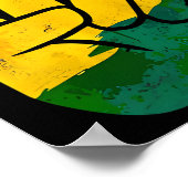 Peace Hand Sign Juneteenth Day Black Pride Mannen Poster (Hoek)