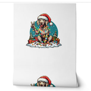 Peace Hand Weimaraner Hond Kerstverlichting Vrouwe Behang