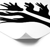 PEACE HANDELT UNITY MOTIVATIE ICON LOGO SYMBOL POSTER (Hoek)