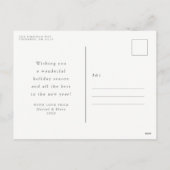 Peace handlettered vakantie foto briefkaart (Achterkant)