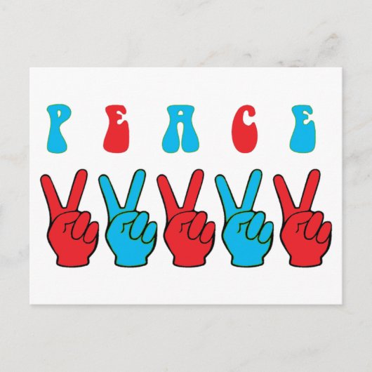Peace Hands Briefkaart (Voorkant)
