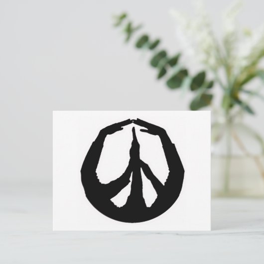 Peace Hands Briefkaart (Staand voorkant)