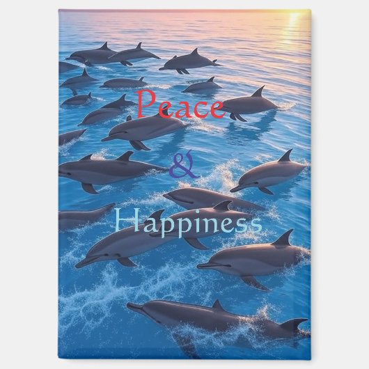 Peace & Happiness  Magnet (Voorkant)