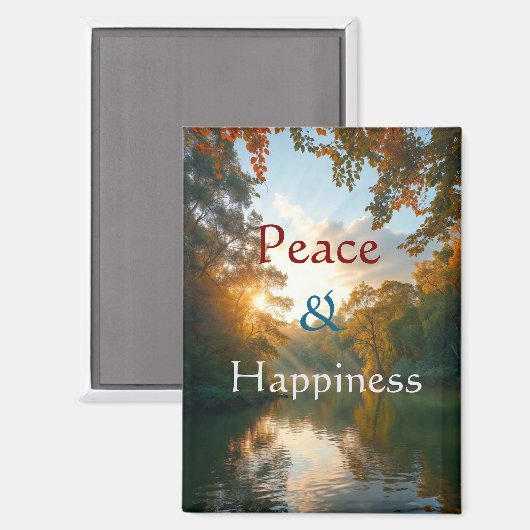 Peace & Happiness  Magnet (Voorkant / Achterkant)