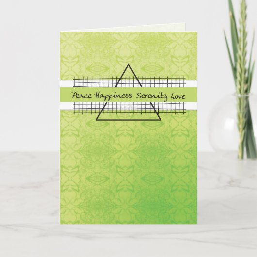 Peace Happiness Recovery Verjaardag Kaart (Voorkant)