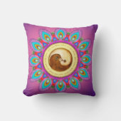 Peace & Harmony duikt met psychedelische mandala Kussen (Voorkant)