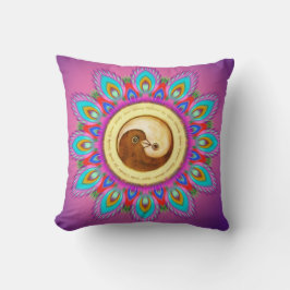 Peace & Harmony duikt met psychedelische mandala Kussen