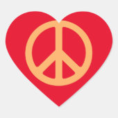 Peace Hart Sticker (Voorkant)