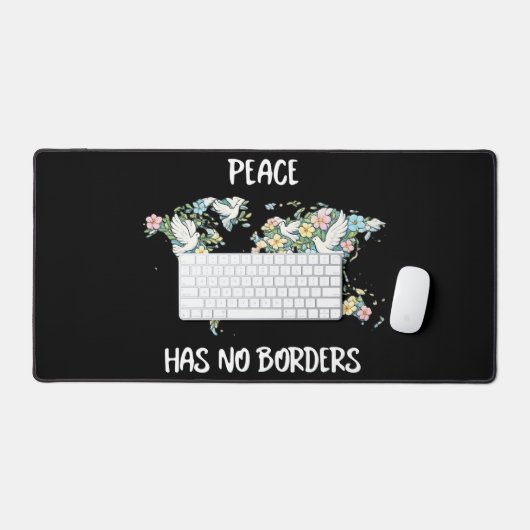 Peace Has No Borders Bureaumat (Keyboard & Muis)