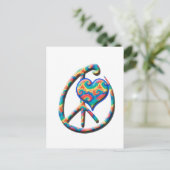 Peace Heart Briefkaart (Staand voorkant)